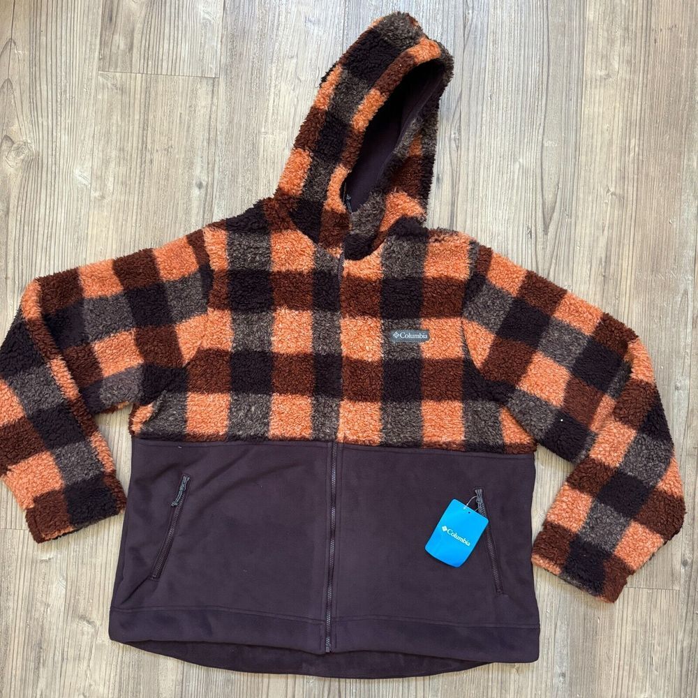 Columbia Women's Winter Pass Sherpa Hooded Zip Fleece Jacket Size 2XL